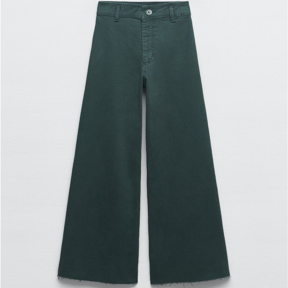 Zara green marine jeans